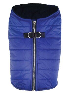 Doggie Design Zip-up Dog Puffer Vest - Navy Blue